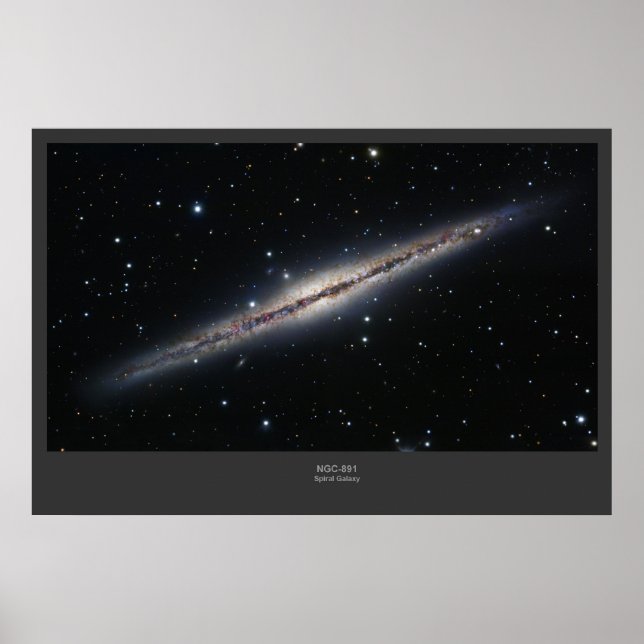 NGC-891 Spiral Galaxy Poster (Front)