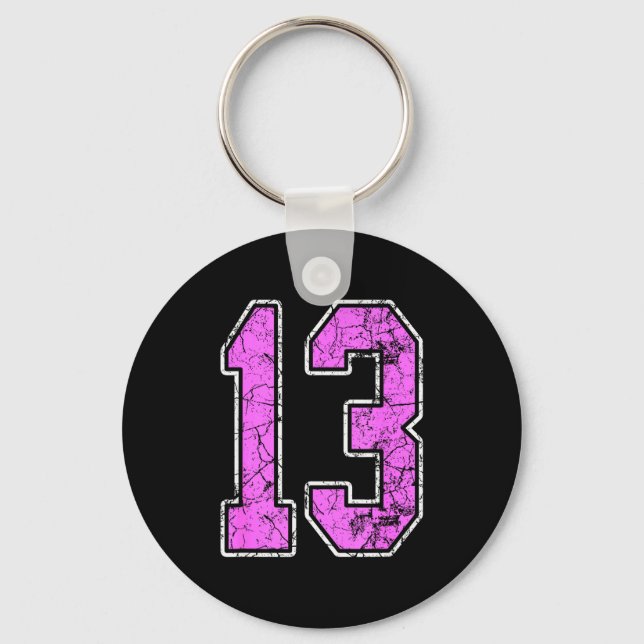 Nge Nk And Nk Number 13 Jersey Player Uniform #13  Keychain (Front)