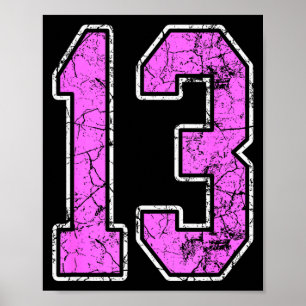 Nge Nk And Nk Number 13 Jersey Player Uniform #13 Poster