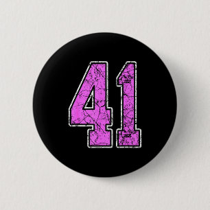 Nge Nk And Nk Number 41 Jersey Player Uniform #41  2 Inch Round Button