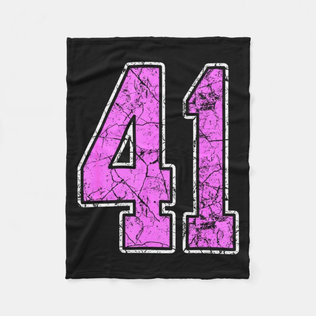 Nge Nk And Nk Number 41 Jersey Player Uniform #41  Fleece Blanket (Front)