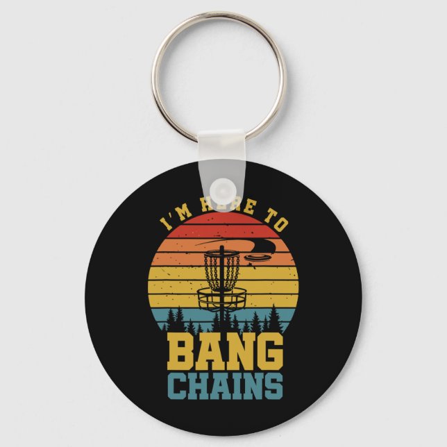 Nging Chains Disc Golf Funny Discus Throwers Sport Keychain (Front)