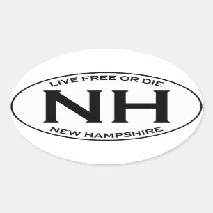 NH - New Hampshire Oval Sticker