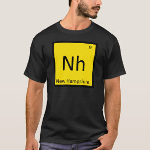 Nh - New Hampshire State Chemistry Periodic Table T-Shirt