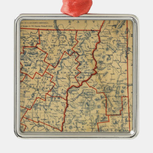 NH, Vt Metal Ornament