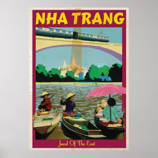 Nha Trang vintage travel poster (Front)