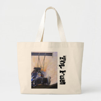 nhra dragster top fuel large tote bag