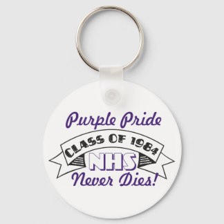 NHS Class of 1984 Purple Pride Key Chain