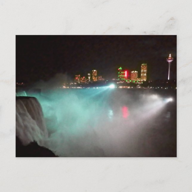 Niagara at Night Postcard (Front)