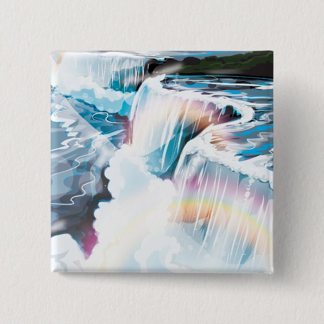 Niagara Falls 2 Inch Square Button (Front)