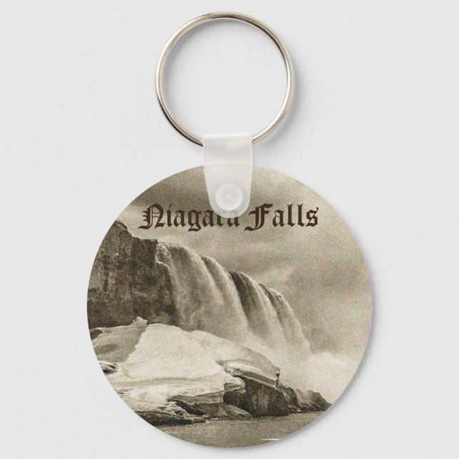 Niagara Falls Antique Sepia Keychain (Front)