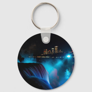 Niagara Falls at night Keychain