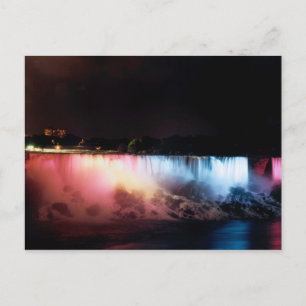 niagara falls at night postcard