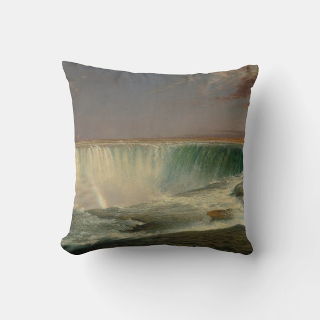 Niagara Falls by Frederic Edwin Church Throw Pillow (Front)