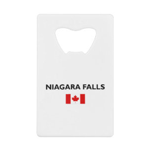 Niagara Falls Canada Canadian Flag Light-Color Credit Card Bottle Opener