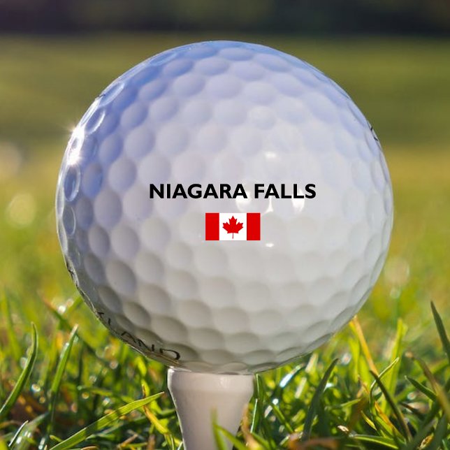 Niagara Falls Canada Canadian Flag Light-Color Golf Balls (Creator Uploaded)