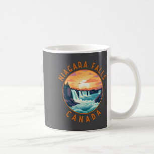 Niagara Falls Canada Retro Distressed Circle  Coffee Mug