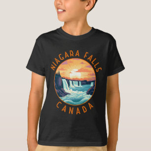 Niagara Falls Canada Retro Distressed Circle T-Shirt