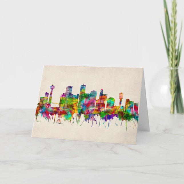 Niagara Falls Canada Skyline Holiday Card (Front)