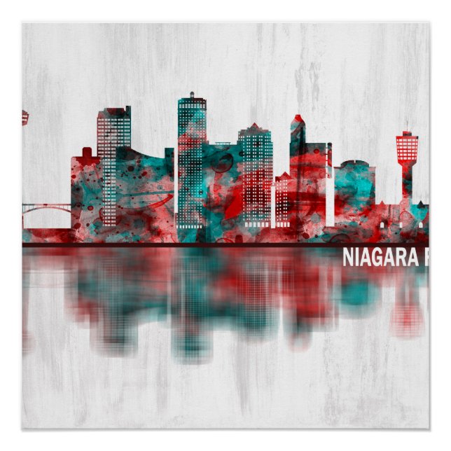 Niagara Falls Canada Skyline Poster (Front)