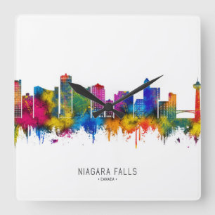 Niagara Falls Canada Skyline Square Wall Clock