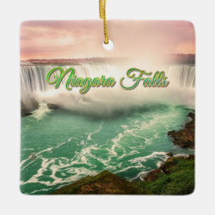 Niagara Falls, Canada sunset stylized Ceramic Ornament