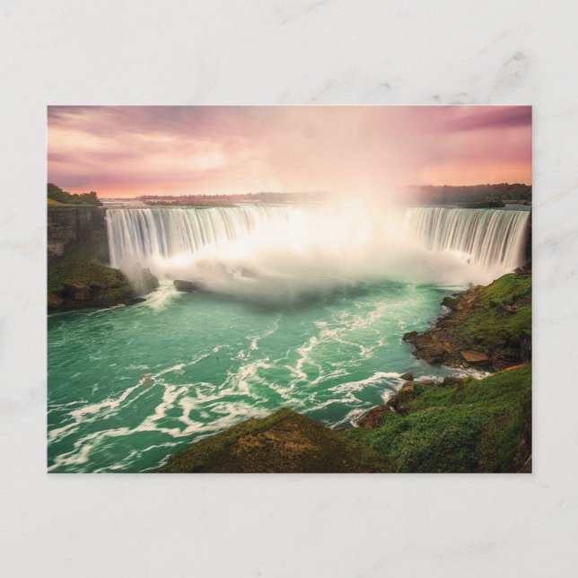 Niagara Falls, Canada sunset stylized Postcard (Front)
