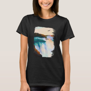 Niagara Falls Canada USA Skyline Silhouette Outlin T-Shirt