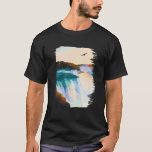 Niagara Falls Canada USA Skyline Silhouette Outlin T-Shirt