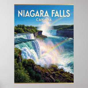 Niagara Falls Canada Waterfall Landscape   Poster