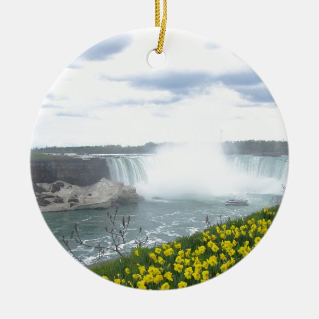 Niagara Falls Canadian Side Ceramic Ornament (Front)