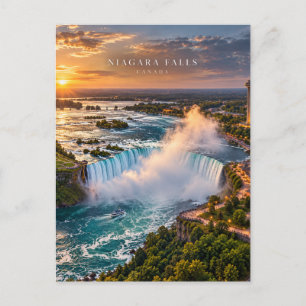 Niagara Falls Cinematic Monochrome Art Postcard