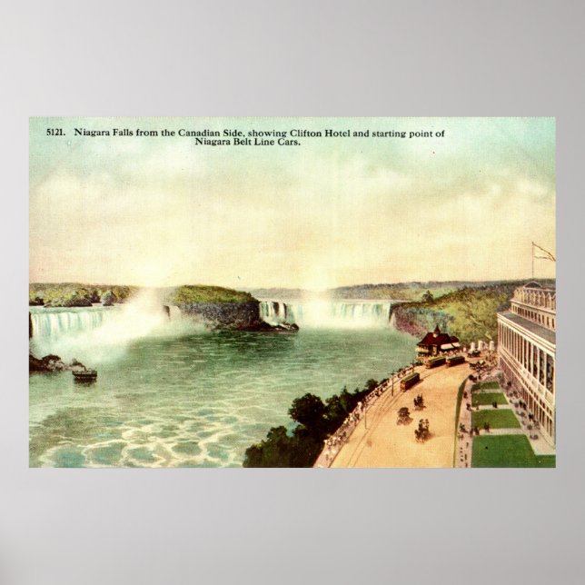 Niagara Falls, Clifton Hotel 1915 Vintage Poster (Front)