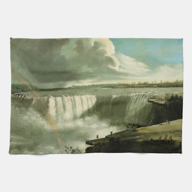 Niagara Falls From Table Rock by John Vanderlyn Kitchen Towel (Horizontal)