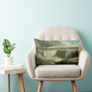 Niagara Falls From Table Rock by John Vanderlyn Lumbar Pillow