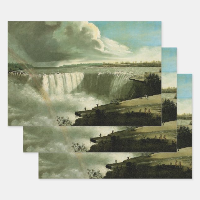 Niagara Falls From Table Rock by John Vanderlyn Wrapping Paper Sheet (Set)
