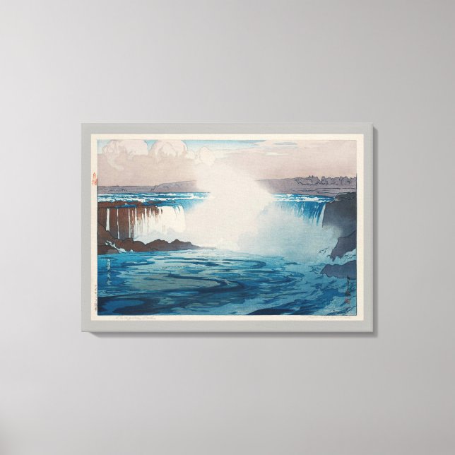 Niagara Falls, Hiroshi Yoshida, Woodcut Canvas Print (Front)