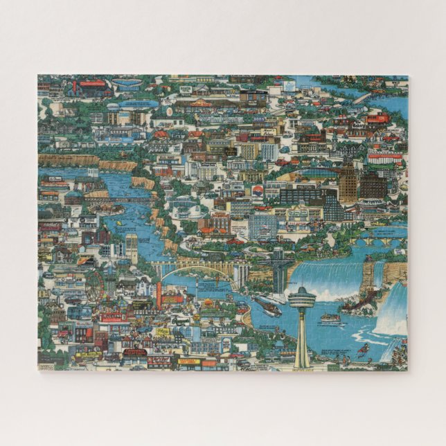 Niagara Falls Map Jigsaw Puzzle (Horizontal)