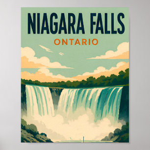 💦 Niagara Falls Modern Landmark Style 💦 Poster