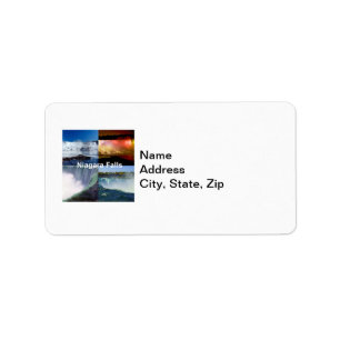 Niagara Falls New York Photo Views Label