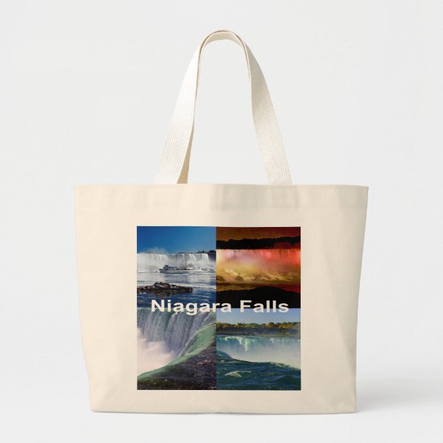 Niagara Falls New York Photo Views Large Tote Bag (Front)