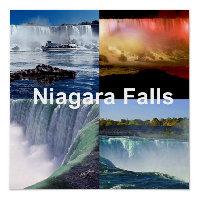 Niagara Falls New York Photo Views Poster (Front)