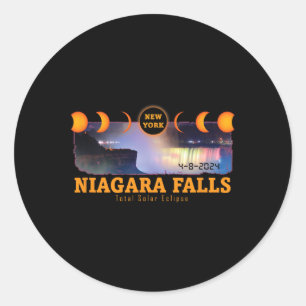 Niagara Falls New York Total Solar Eclipse Souveni Classic Round Sticker