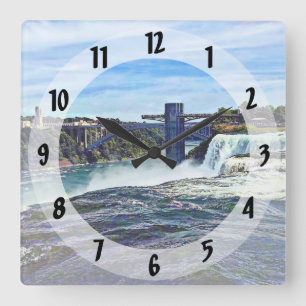 Niagara Falls NY: Prospect Point Observation Tower Square Wall Clock