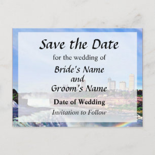 Niagara Falls NY - Under the Rainbow Save the Date Announcement Postcard