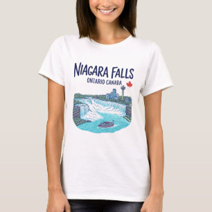 Niagara Falls Ontario Canada Cute Skyline Colorful T-Shirt