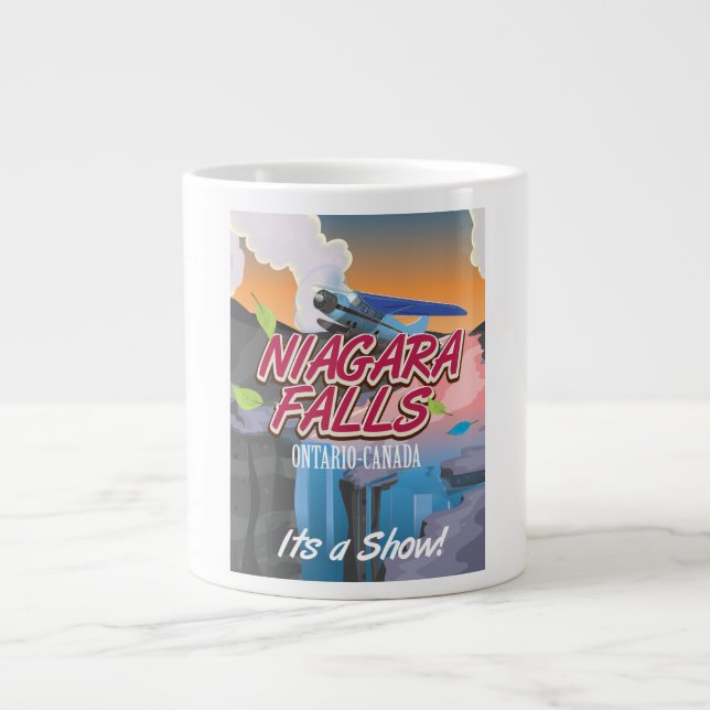 Niagara Falls Ontario Canada travel poster Large Coffee Mug (Front)