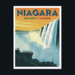Niagara Falls Ontario Canada Travel Poster Postcard<br><div class="desc">Send a dramatic piece of Canadian travel art with this postcard! Inspired by classic mid-century travel posters,  this illustration captures the immense power and beauty of Niagara Falls (Horseshoe Falls).</div>