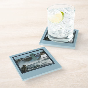 Niagara Falls Poster Glass Coaster
