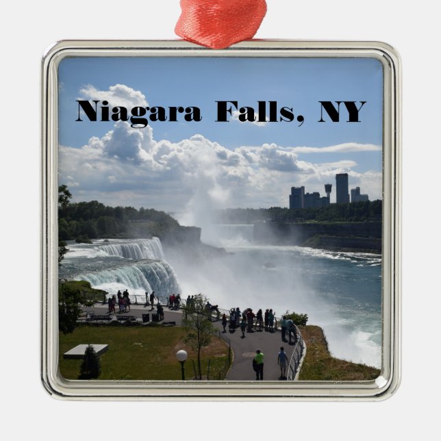 Niagara Falls Premium Square Ornaments (Front)